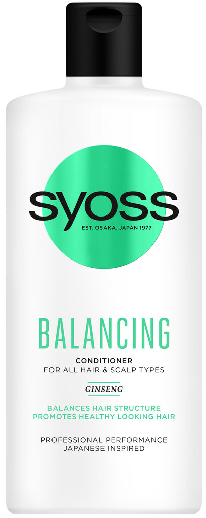 Syoss Balancing balzams, 440 ml, 6 iepakojuma komplekts цена и информация | Matu kondicionieri, balzāmi | 220.lv