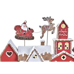 Ziemassvētku Nieciņš DKD Home Decor Māja Sveķi (41 x 7,5 x 27 cm) cena un informācija | Ziemassvētku dekorācijas | 220.lv