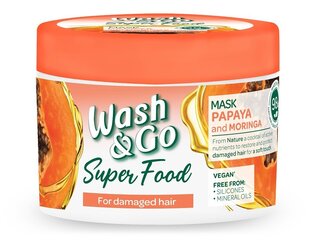 Wash&Go maska matiem ar papaiju un moringu, 300 ml, 3 iepakojuma komplektu cena un informācija | Matu uzlabošanai | 220.lv