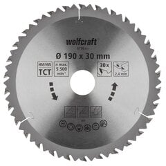 Griešanas disks Wolfcraft 6736000 Ø190 X 2,4 mm cena un informācija | Rokas instrumenti | 220.lv