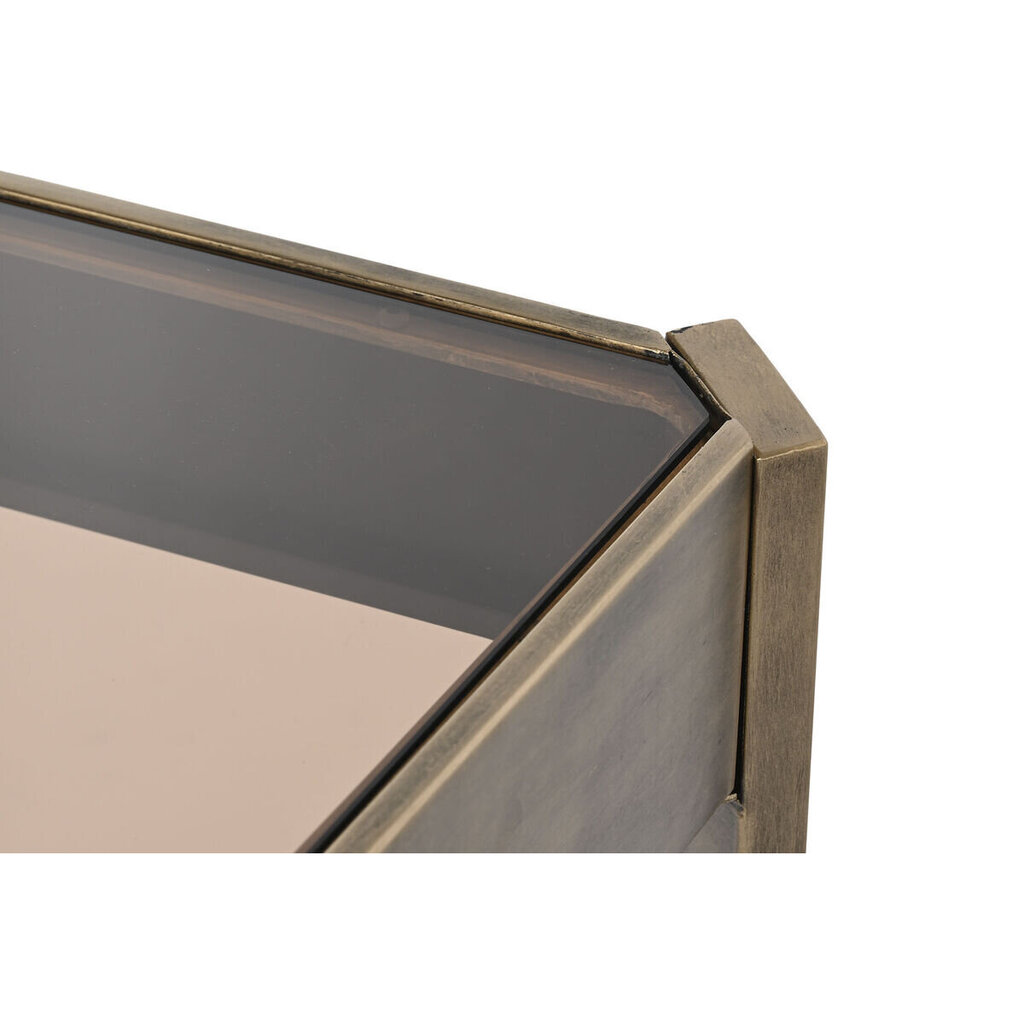 Centrālais galds DKD Home Decor 102 x 62 x 53 cm Stikls Metāls Alumīnijs cena un informācija | Žurnālgaldiņi | 220.lv