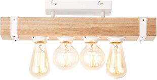 Piekarināma griestu lampa no koka ar 4 gaismas ligzdām цена и информация | Потолочные светильники | 220.lv