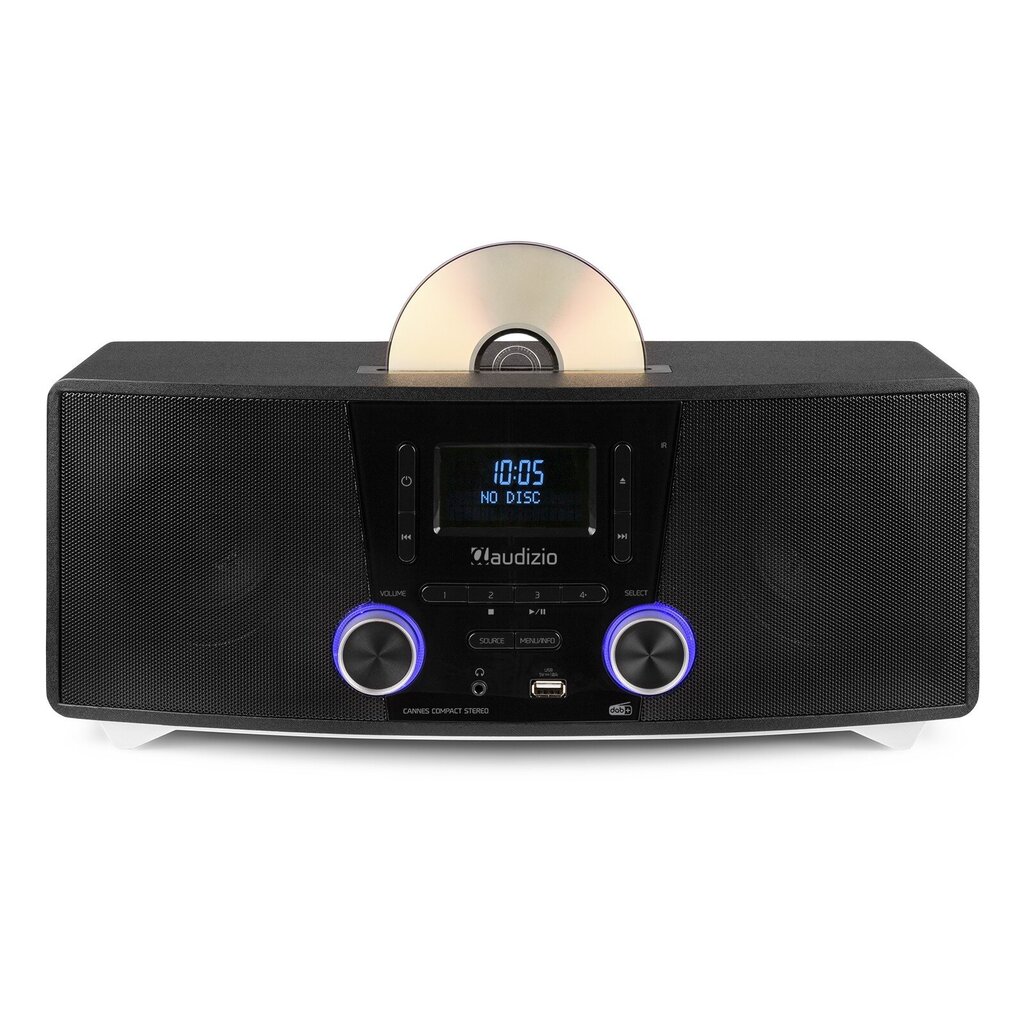 Audizio Cannes Stereo Radio ar DAB+ un CD cena un informācija | Mājas akustika, Sound Bar sistēmas | 220.lv