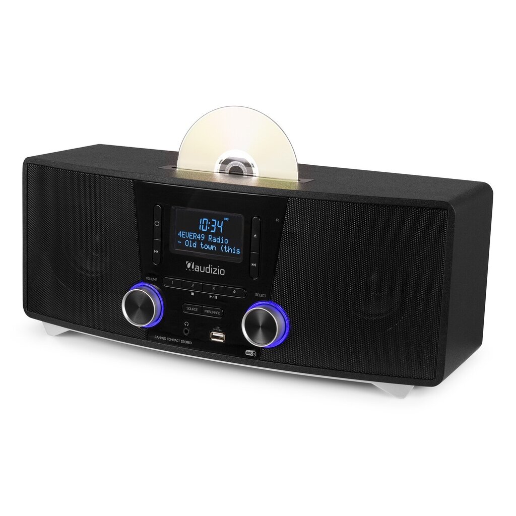 Audizio Cannes Stereo Radio ar DAB+ un CD cena un informācija | Mājas akustika, Sound Bar sistēmas | 220.lv