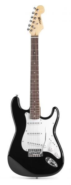 MAX GigKit elektriskās ģitāras komplekts ar ģitāras statīvu - Melns cena un informācija | Ģitāras | 220.lv