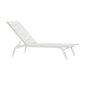 Sauļošanās krēsls DKD Home Decor guļus Balts PVC Alumīnijs (191 x 58 x 98 cm) cena un informācija | Sauļošanās krēsli | 220.lv