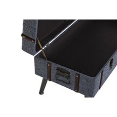 Glabāšanas lāde ar sēdekli DKD Home Decor Zils Metāls Poliesters MDF (102 x 42 x 42 cm) цена и информация | Диваны | 220.lv