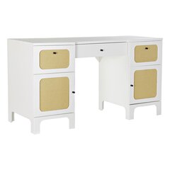 Письменный стол DKD Home Decor Ель Белый ротанг (140 x 50 x 76 cm) цена и информация | Компьютерные, письменные столы | 220.lv