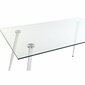 Pusdienu galds DKD Home Decor Stikls Metāls Balts (135 x 75 x 75 cm) cena un informācija | Virtuves galdi, ēdamgaldi | 220.lv