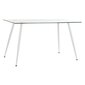 Pusdienu galds DKD Home Decor Stikls Metāls Balts (135 x 75 x 75 cm) cena un informācija | Virtuves galdi, ēdamgaldi | 220.lv