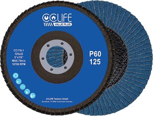 Slīpēšanas disks CCLife 10TLG 125 mm, 10 gab. cena un informācija | Rokas instrumenti | 220.lv