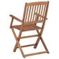 vidaXL saliekami dārza krēsli ar matračiem, 6 gab., akācijas masīvkoks цена и информация | Dārza krēsli | 220.lv