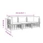 vidaXL 3-daļīgs dārza mēbeļu komplekts ar matračiem, PE rotangpalma cena un informācija | Dārza mēbeļu komplekti | 220.lv