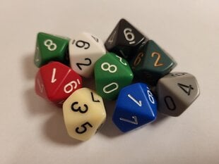 Игральные кости Chessex d10 Polyhedral Dice, 1шт. цена и информация | Настольная игра | 220.lv