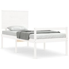 Каркас для кровати, 90x200 см, белый цена и информация | Кровати | 220.lv