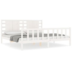 Каркас для кровати, 200x200 см, белый цена и информация | Кровати | 220.lv