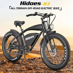 Elektriskais velosipēds Hidoes B3, 26", melns, 1200W, 17,5Ah цена и информация | Электровелосипеды | 220.lv