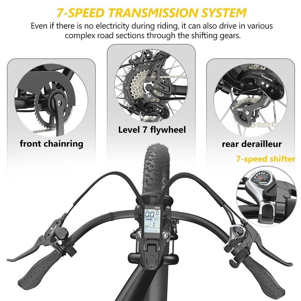 Elektriskais velosipēds Hidoes B3, 26", melns, 1200W, 17,5Ah cena un informācija | Elektrovelosipēdi | 220.lv