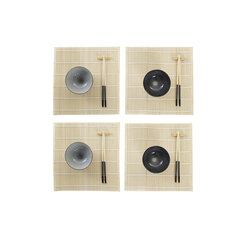 Набор для суши DKD Home Decor 14,5 x 14,5 x 31 cm Чёрный Белый Керамика Восточный (16 Предметы) цена и информация | Посуда, тарелки, обеденные сервизы | 220.lv