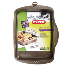 Krāsns Veidne Pyrex Asimetria Taisnstūra Melns 35 x 27 cm Metāls (6 gb.) cena un informācija | Cepamais papīrs, trauki, formas | 220.lv