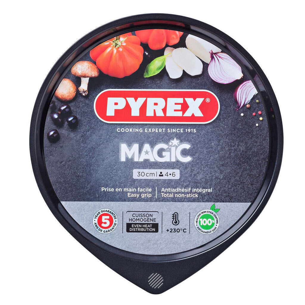 Picas Veidne Pyrex Magic Melns Metāls Ø 30 cm (6 gb.) cena un informācija | Cepamais papīrs, trauki, formas | 220.lv