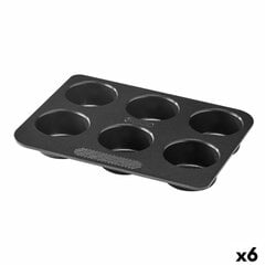 Tartaleta veidne Pyrex Magic Melns 24 x 18 x 3 cm (6 gb.) cena un informācija | Cepamais papīrs, trauki, formas | 220.lv