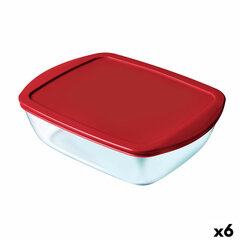 Герметичная коробочка для завтрака Pyrex Cook & store Красный Cтекло (400 ml) (6 штук) цена и информация | Посуда для хранения еды | 220.lv
