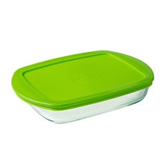 Прямоугольная коробочка для завтрака с крышкой Pyrex Prep & Store Зеленый 28 x 20 cm 1,6 L Cтекло (5 штук) цена и информация | Посуда для хранения еды | 220.lv