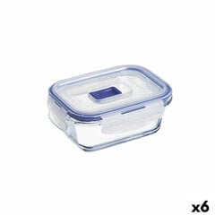 Герметичная коробочка для завтрака Luminarc Pure Box Active 380 ml 12 x 9 cm Двухцветный Cтекло (6 штук) цена и информация | Посуда для хранения еды | 220.lv