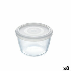 Apaļa Pusdienu Kastīte ar Vāku Pyrex Cook & Freeze 12 x 12 x 9 cm 600 ml Caurspīdīgs Silikona Stikls (8 gb.) cena un informācija | Trauki pārtikas uzglabāšanai | 220.lv