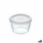 Apaļa Pusdienu Kastīte ar Vāku Pyrex Cook & Freeze 12 x 12 x 9 cm 600 ml Caurspīdīgs Silikona Stikls (8 gb.) цена и информация | Trauki pārtikas uzglabāšanai | 220.lv