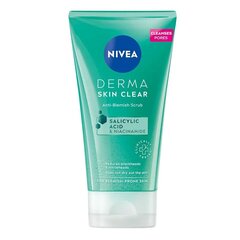 Skrubis pret ādas nepilnībām Nivea Derma Skin Clear, 150 ml cena un informācija | Sejas ādas kopšana | 220.lv