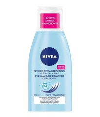 Средство для снятия макияжа с глаз Nivea Pure Hyaluron Eye Make-Up Remover, 125мл цена и информация | Средства для очищения лица | 220.lv