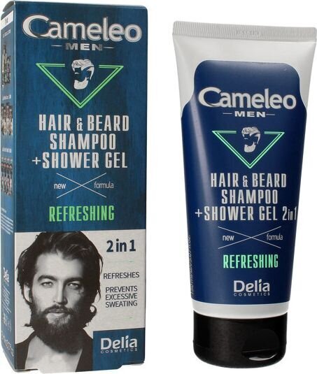 Dušas želeja un šampūns vīriešiem Delia Refreshing, 150 ml cena un informācija | Šampūni | 220.lv
