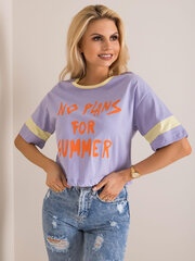 T-krekls, gaiši violets cena un informācija | T-krekli sievietēm | 220.lv