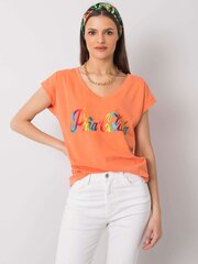 T-krekls, oranžs цена и информация | Женские футболки | 220.lv