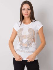 белая женская футболка с v-образным вырезом aileen цена и информация | Футболка женская | 220.lv