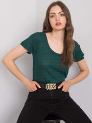 T-krekls, tumši zaļš цена и информация | Женские футболки | 220.lv