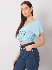 T-krekls, gaiši zils цена и информация | Женские футболки | 220.lv