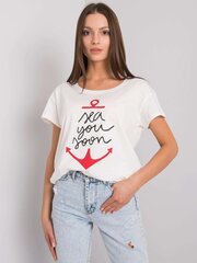 T-krekls, ekru цена и информация | Женские футболки | 220.lv