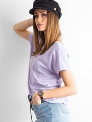 Фиолетовая хлопковая футболка с надписью  цена и информация | Женские футболки | 220.lv