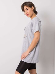 T-krekls, pelēks цена и информация | Футболка женская | 220.lv