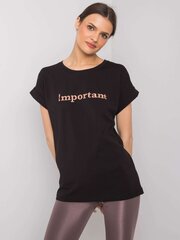 T-krekls, melns цена и информация | Футболка женская | 220.lv