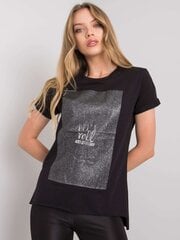 T-krekls, melns цена и информация | Женские футболки | 220.lv