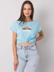 T-krekls, gaiši zils цена и информация | Женские футболки | 220.lv