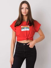 T-krekls, sarkans цена и информация | Футболка женская | 220.lv