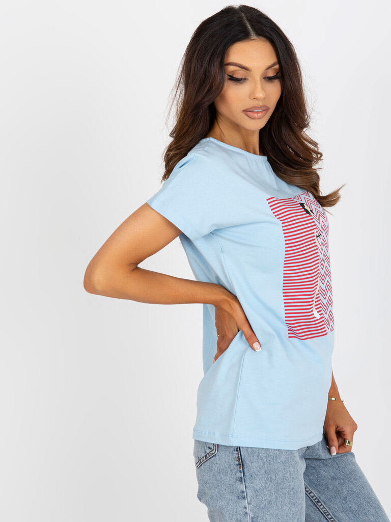 T-krekls, gaiši zils цена и информация | T-krekli sievietēm | 220.lv