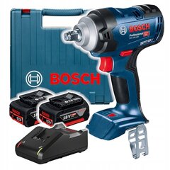 КЛЮЧ BOSCH GDS 18V-400 1/2&quot; 400Nm 2x5.0Ah цена и информация | Шуруповерты, дрели | 220.lv