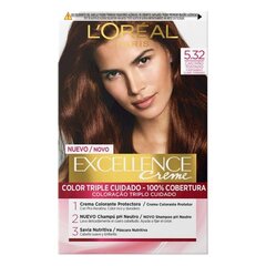 Noturīga Krāsa Excellence L'Oréal Paris 5.32 Brūns cena un informācija | Matu krāsas | 220.lv