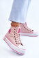 Sieviešu kedas ar augstu tekstila platformu Big Star LL274186 Pink cena un informācija | Sporta apavi sievietēm | 220.lv